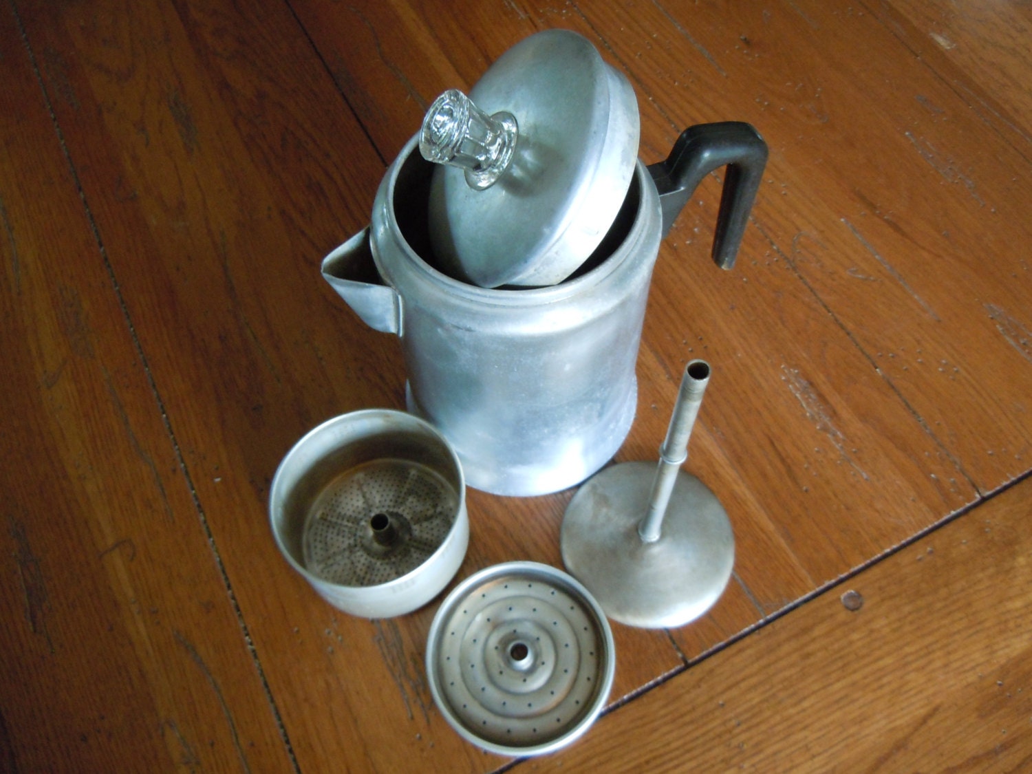 Vintage Aluminum Coffee Pot Camping Outdoor Coffee Pot 
