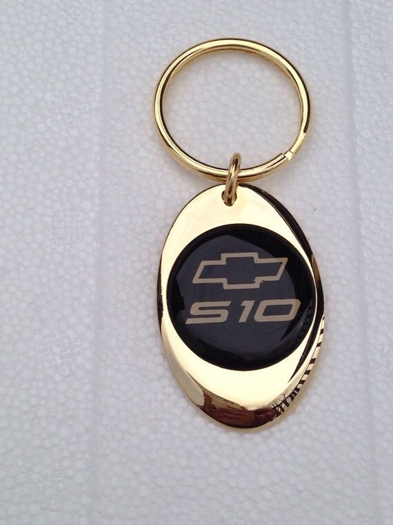 Chevy S10 Keychain Solid Brass Gold Plated Chevrolet Key Chain