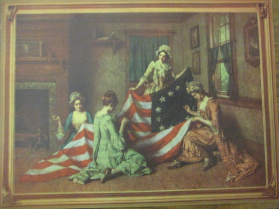 Birth of the Flag Betsy Ross Fine Art Print by Henry Mosler