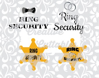 Wedding Titles Ring Security etc for Monogramming for use with Silhouette or other craft cutters (.svg/.dxf/.eps)