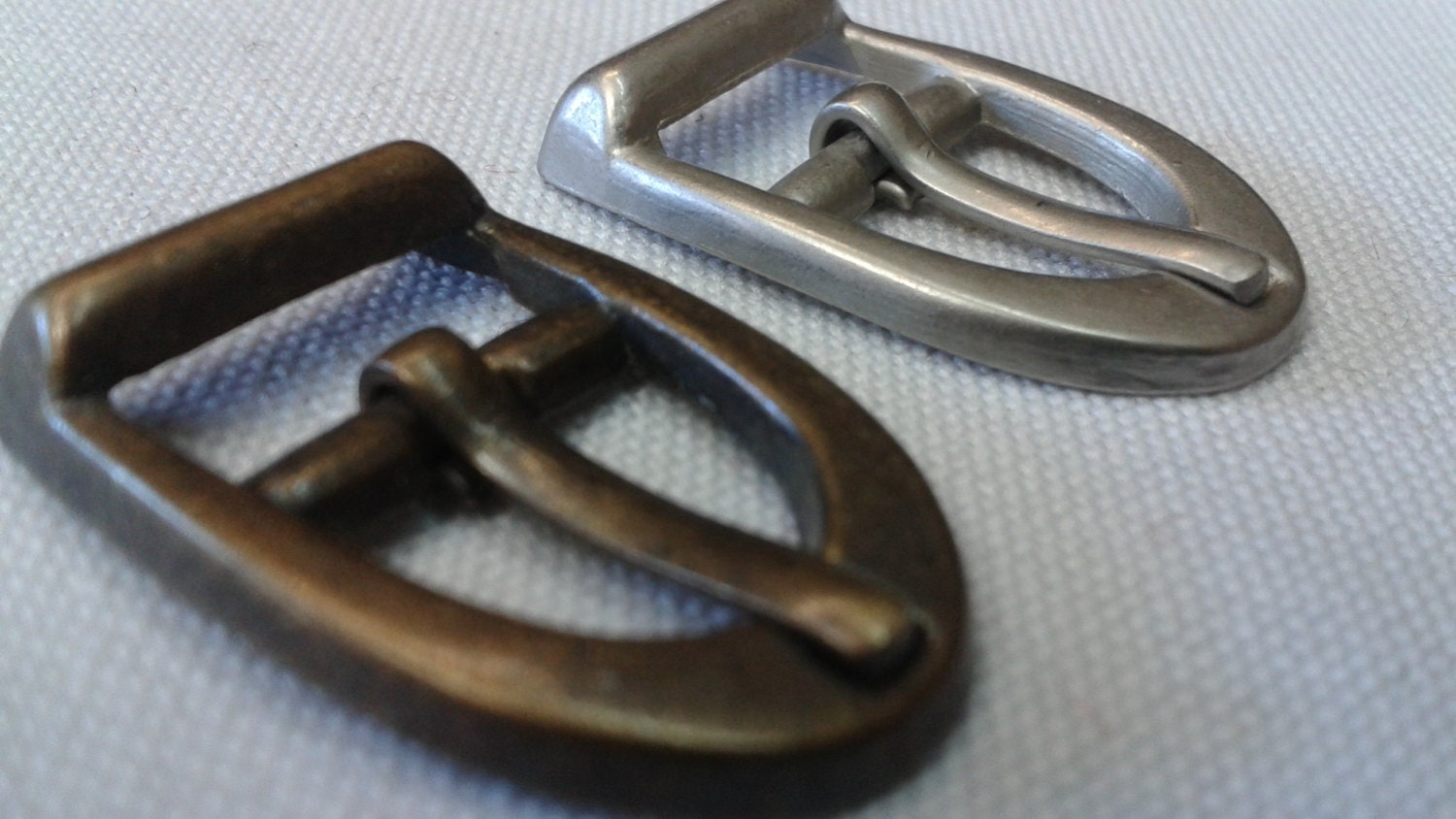5 Small Buckles Matte Antique Brass or Silver Finish Size