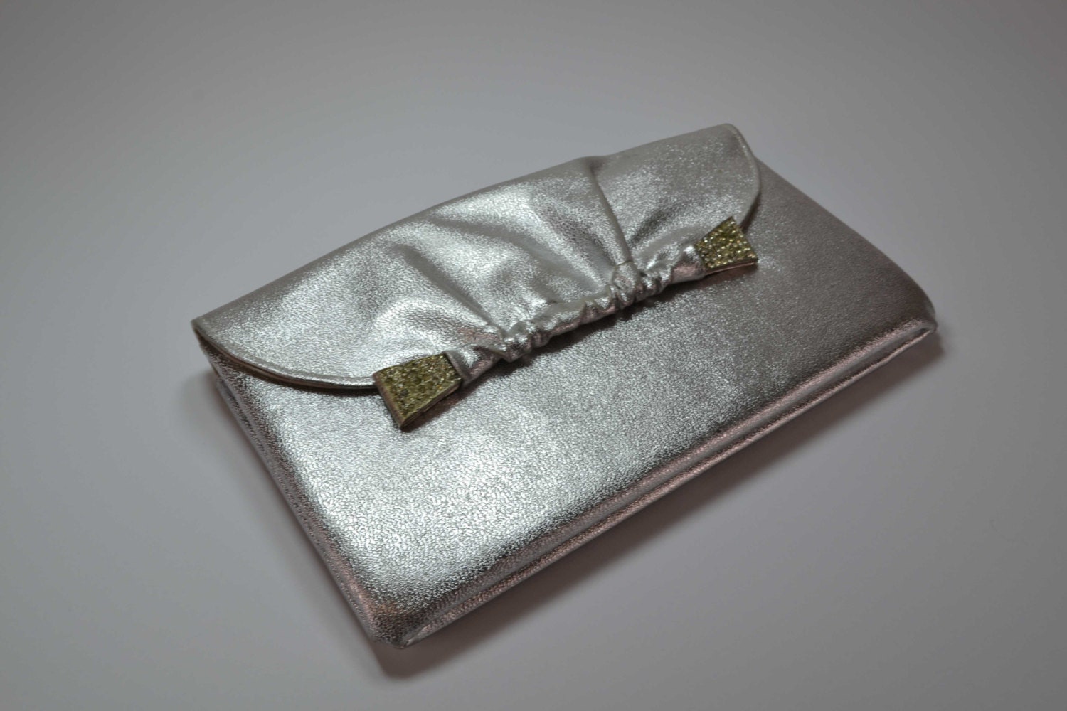 silver vintage clutch