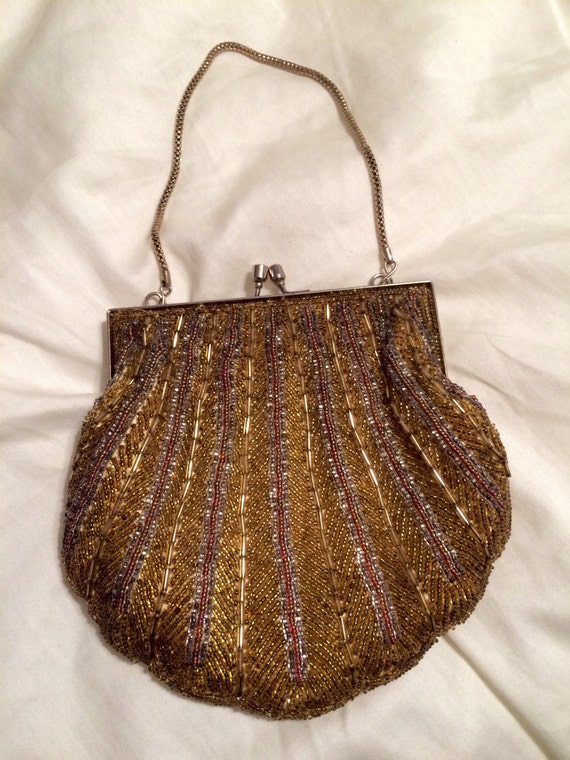 Vintage Beaded Evening Bag by FleurDeLeighVintage on Etsy