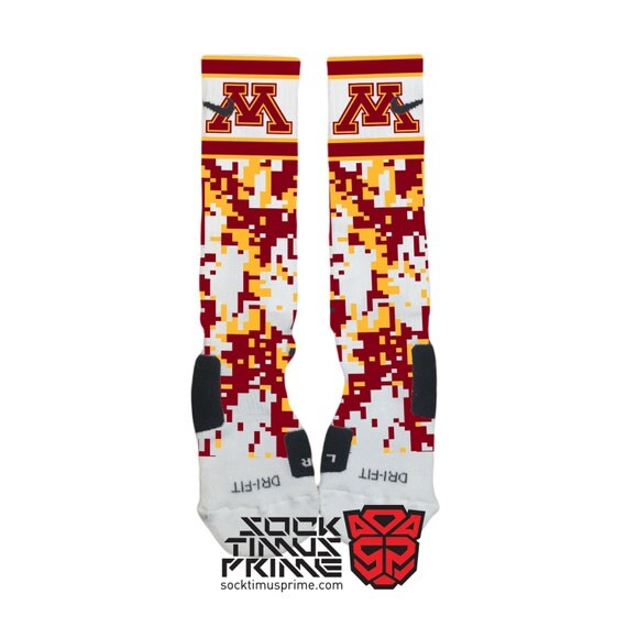 Custom Nike Elite Socks Minnesota Golden by SocktimusPrime