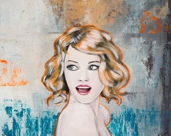 Modern table Ginger - gift idea - art print - fine art - print-wall painting - original - painting-acrylic-inspired pop art