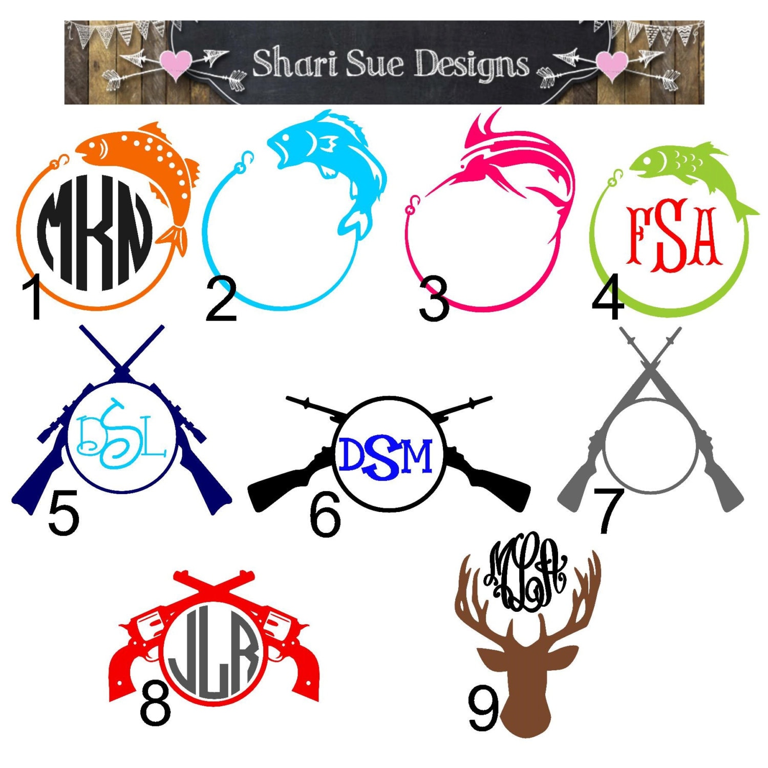 Hunting and Fishing Vinyl Decals