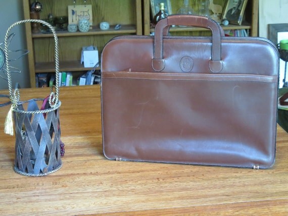 vintage mark cross briefcase