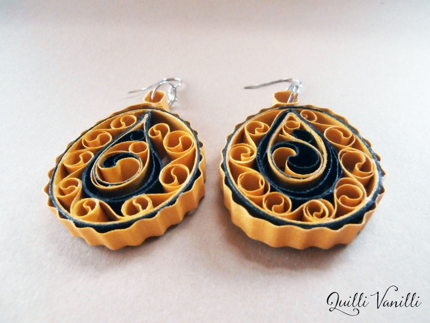 Paper Quilled Earrings Paper Quilling Jewelry by quillivanilli