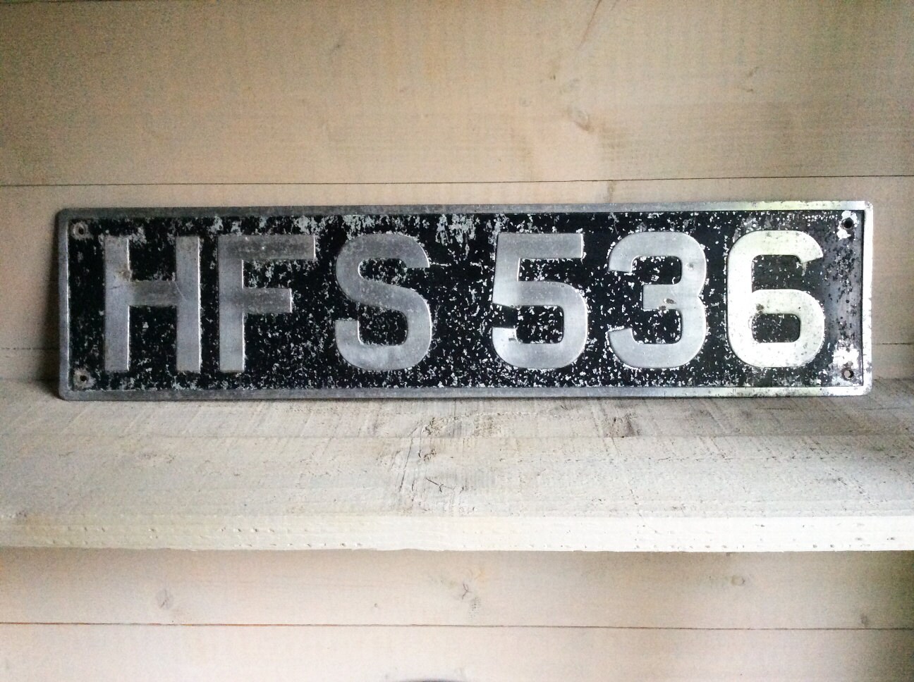 Vintage Classic Car Registration Plate Old UK Classic Car