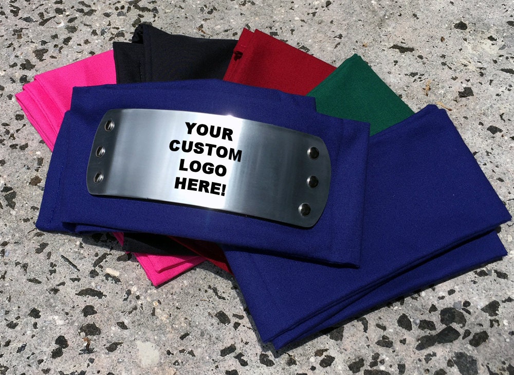 Naruto Inspired Ninja Headband with CUSTOM Logo by sidekicksHI