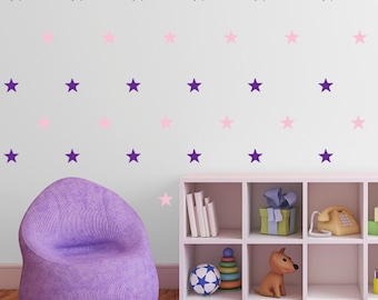 Star Wall Stickers - Multi Pack of 60 Decals - Different colour combinations available