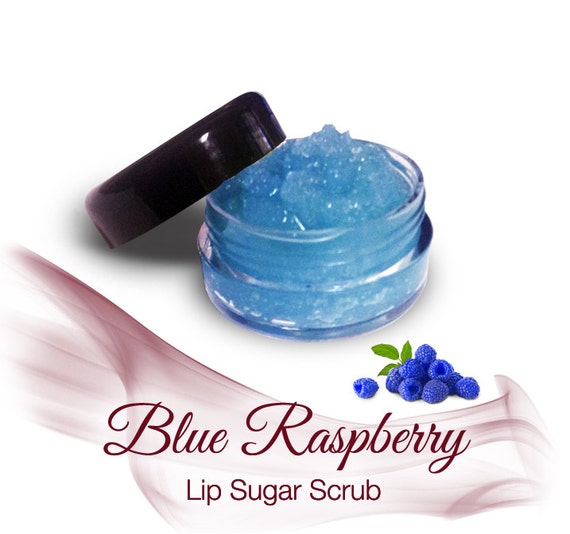 Blue Raspberry Flavored Lip Balm/Scrub by VelvetSensations on Etsy