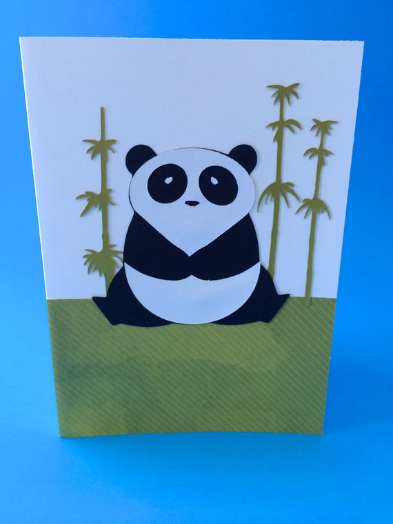 Good Luck Card Panda Bear Card Handmade Card by SimplyyHandmade