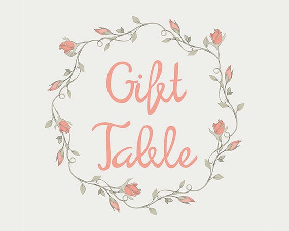 8x10 Printable Gift Table Baby Shower Sign Custom Baby Shower