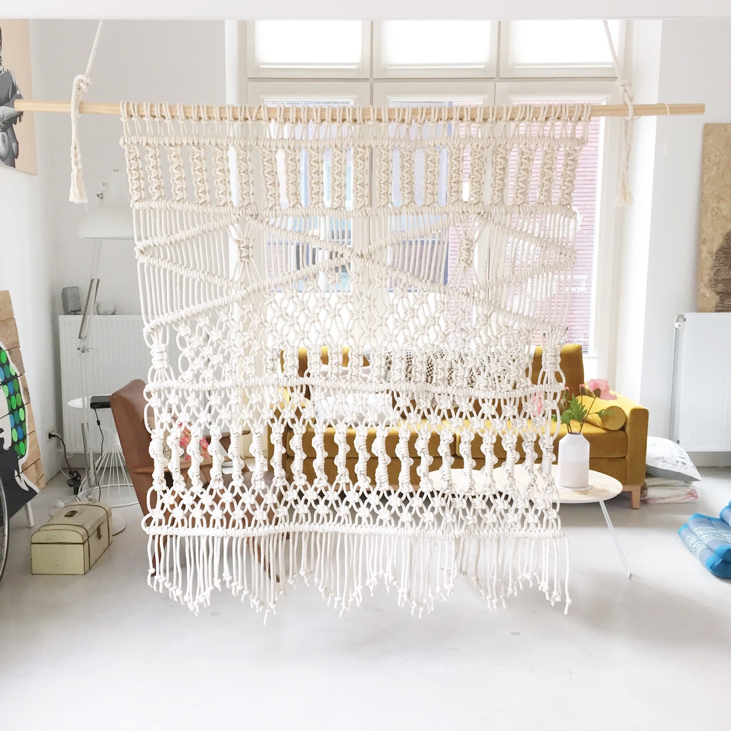 Macramé Wall hanging Room divider