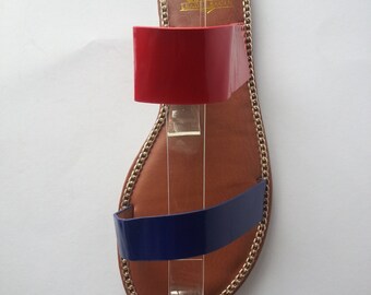 CD ALIAS SUMMER SLIPPER SAPPHIRE CALFSKIN