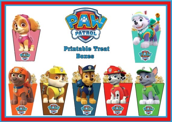 Printable Paw Patrol Treat Boxes Instant By PartyVille100 On Etsy Printable Paw Patrol Treat Boxes Instant By PartyVille100 On Etsy