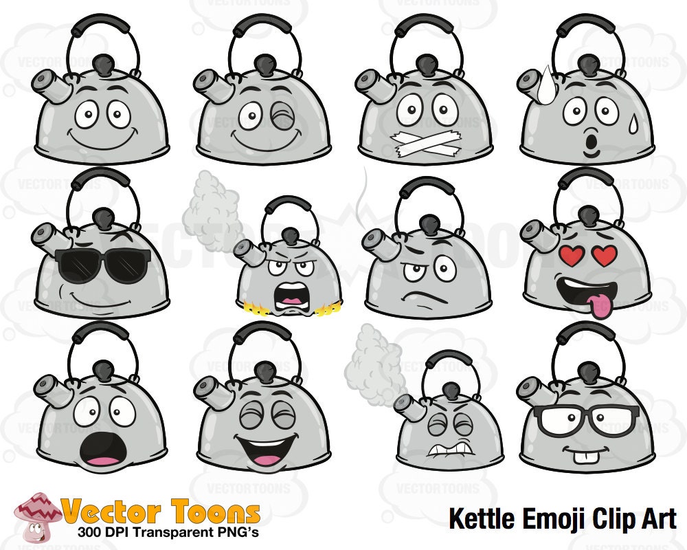 Kettle Emoji Clip Art Digital Clipart Digital Graphics
