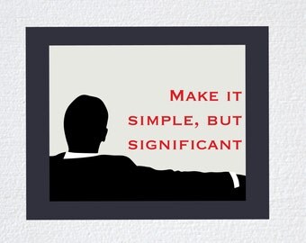 Mad Men tv show art print, poster, don draper silhouette
