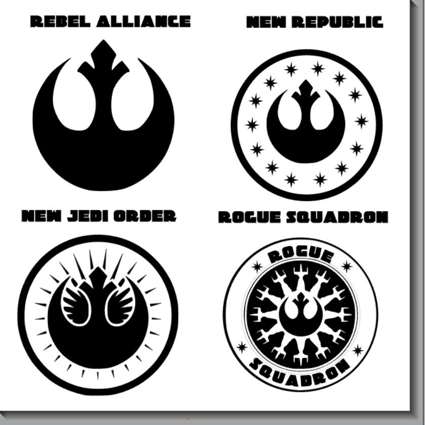 Star Wars logos and symbols Vinyl Decals by CraftsOfAGeekyMommy