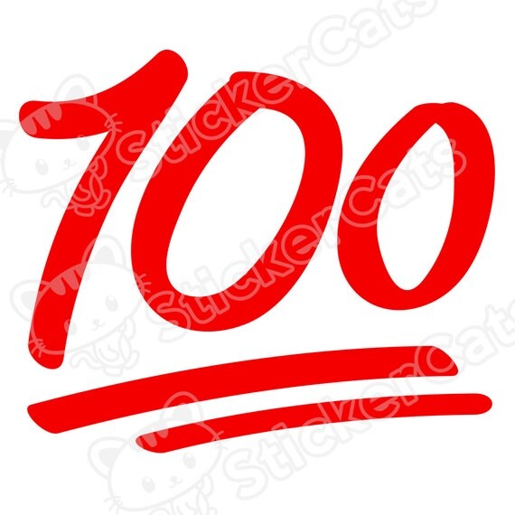 Emoji 100 Keep It 100 Vinyl Decal DieCut Sticker