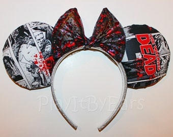 Handmade "The Walking Dead" inspired Mouse ears headband