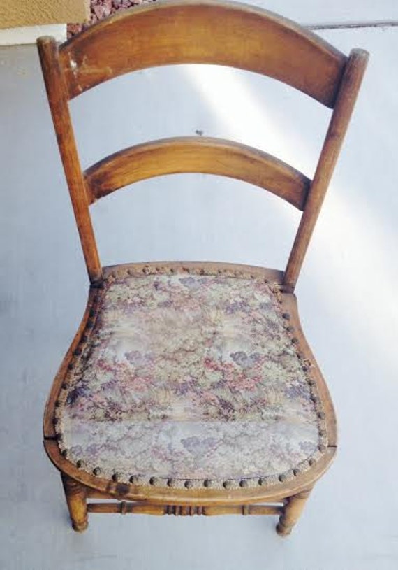 Items similar to antique chair mid century wooden curved back with