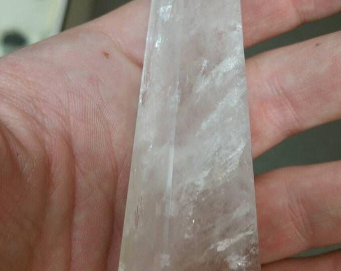 Large Clear Quartz Obelisk 4 inches tall- from razil- Carved in USA Healing Crystals \ Reiki \ Healing Stone \ Healing Stones \ Chakra
