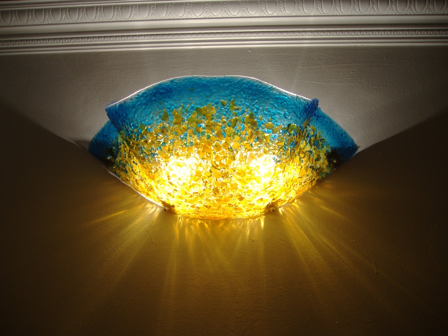 Blown Glass Chandelier Glass Sconce Custom Wall by PrimoLighting