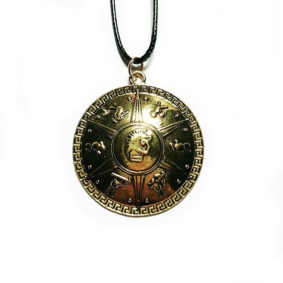 Items similar to Percy Jackson Shield Necklace on Etsy