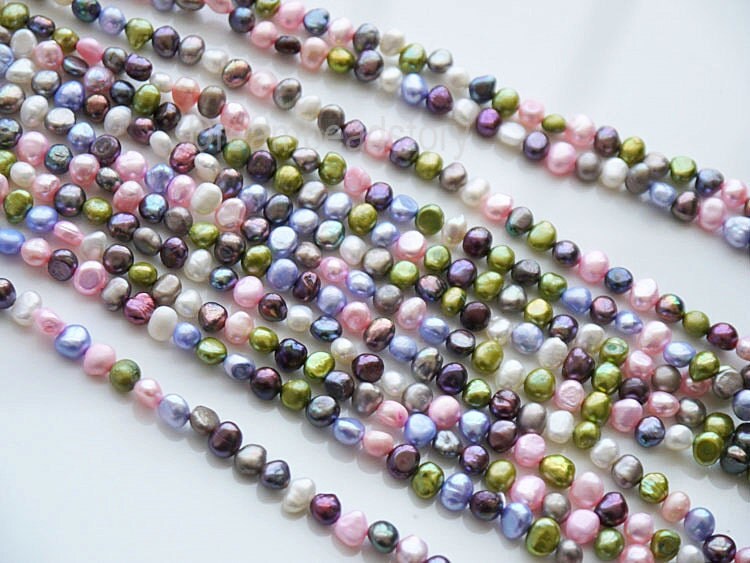 Multi Color Pearl Beads Pastel Pearls Colorful Pearls Pearl