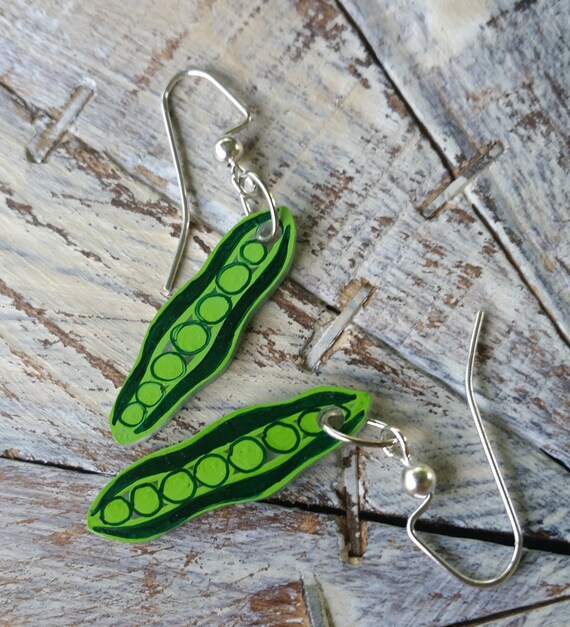 Items similar to Peas in a Pod Earrings on Etsy