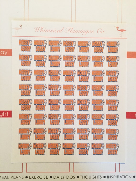 56 Hobby Lobby Planner Stickers by WhimsicalFlamingosCo on Etsy