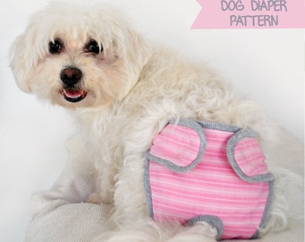 Dog Diaper Pattern size S, Sewing Pattern, Dog Clothes Pattern