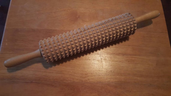textured wooden rolling pins
