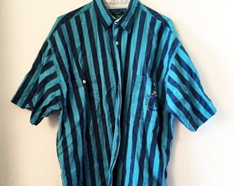 Striped vintage button-up shirt