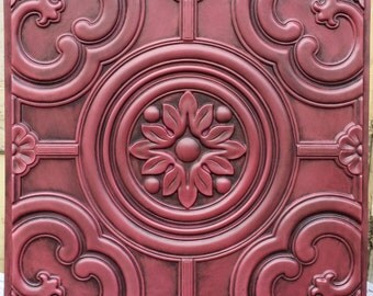 PL50 Faux tin antique ceiling tiles Interior wall panel store cafe pub decor ceiling panels 10tiles/lot