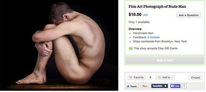 Fine art photograph of a nude man