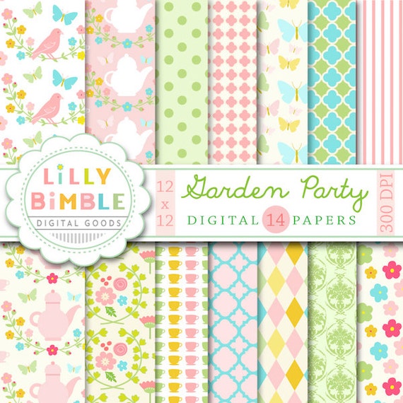 Garden Tea Party Backdrop