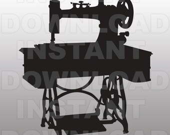 Sewing Machine SVG File,Sewing SVG File-Cutting Template-Vector Clip Art for Commercial & Personal Use for Cricut,Cameo,Silhouette