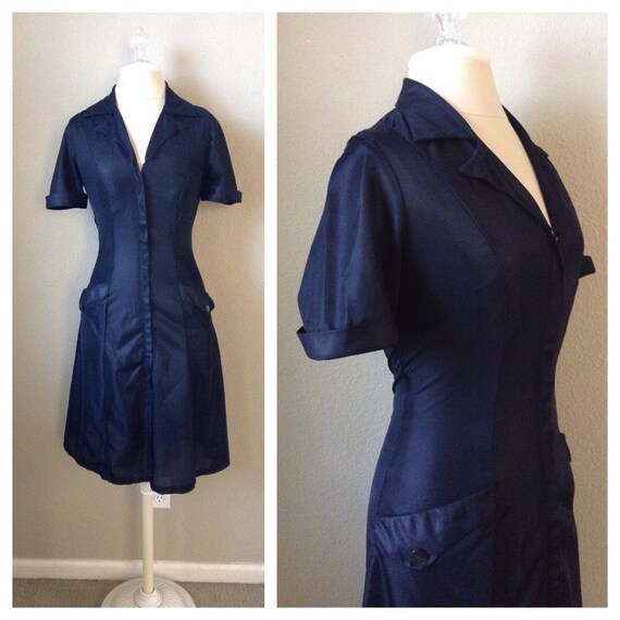 Vintage 40s 50s black nurse uniform dress / by CrystalsCloset74