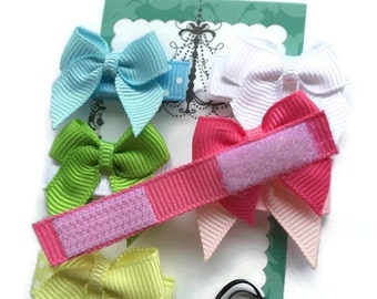 hair velcro bows clips bow infant baby