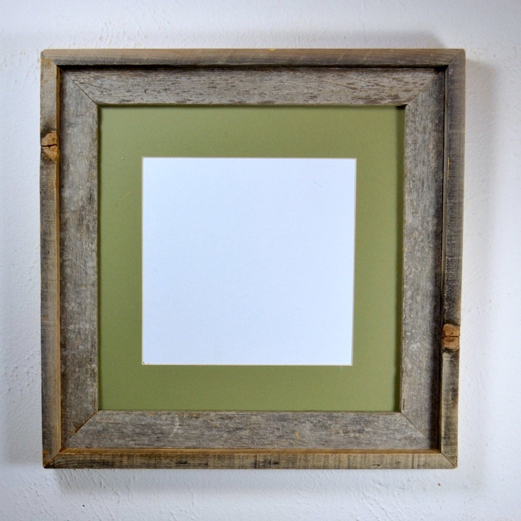 12x12 photo frame with mat for 10x10 or 8x8 photo or by barnwood4u