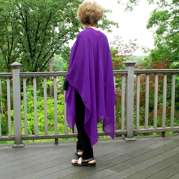 chiffon shawl cape