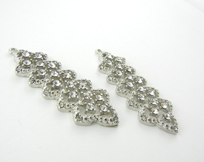 Pair of Rhinestone Drop Charms