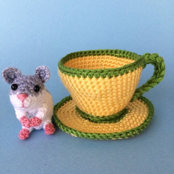 HAMSTER in TEA CUP Pdf Crochet Pattern