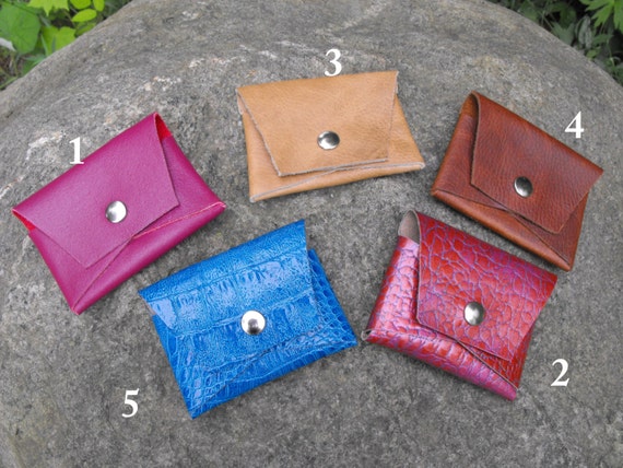 Minimalist leather wallets for credit cards or I.D.