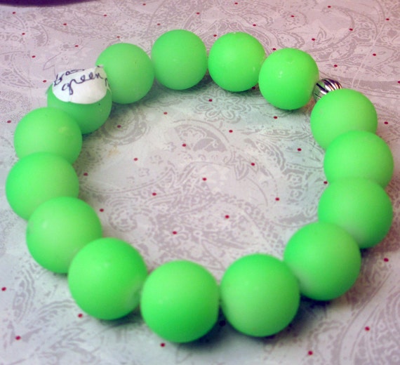 Rubber Bracelet Bright Green 42
