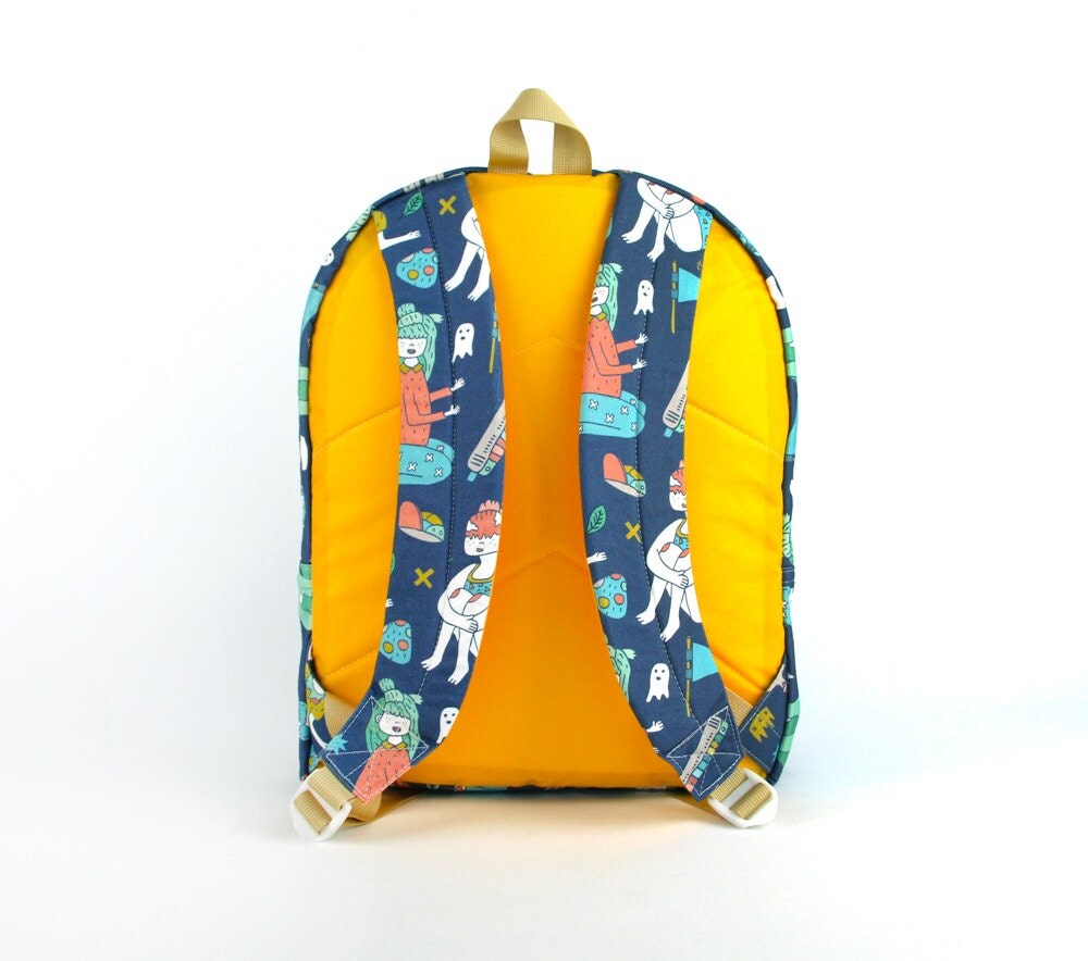 Dreamer Print Big Pocket Backpack