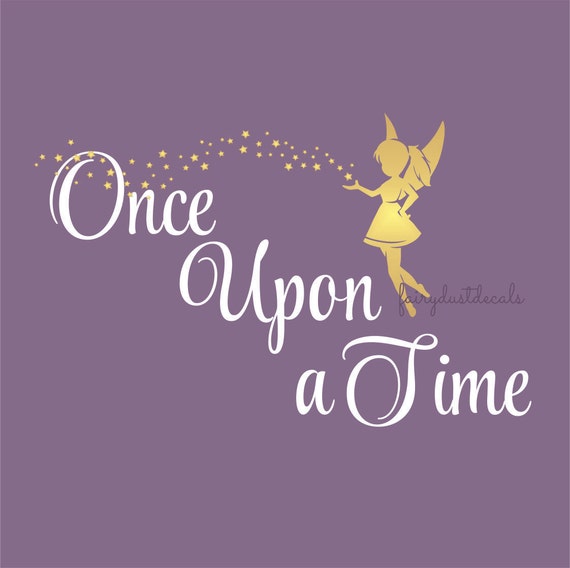 bedroom vinyl wall decals fairytale vinyl / Once wall decal / lettering wall a wall Upon Time